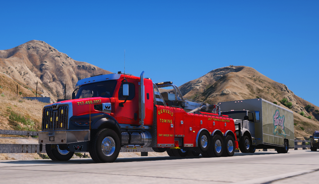 Gervais Towing impounding a truck
